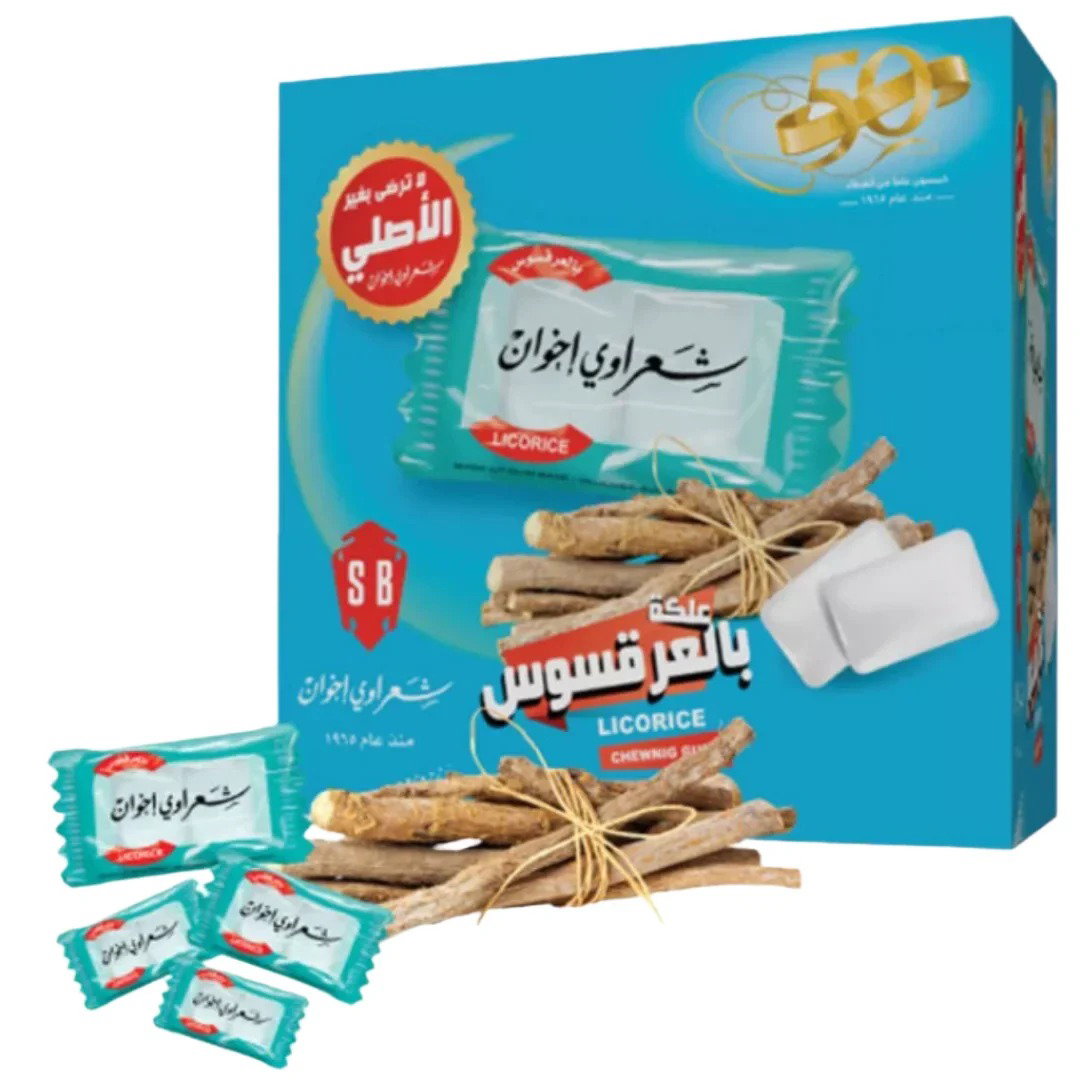 SHARAWI CHEWING GUM LICORICE 100*2PCS