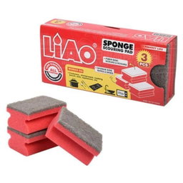 LIAO SPONGE SCUARING PAD 3PACK