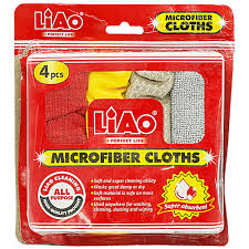 LIAO MICROFIBER CLOTHS 30*30CM 4PCS_0