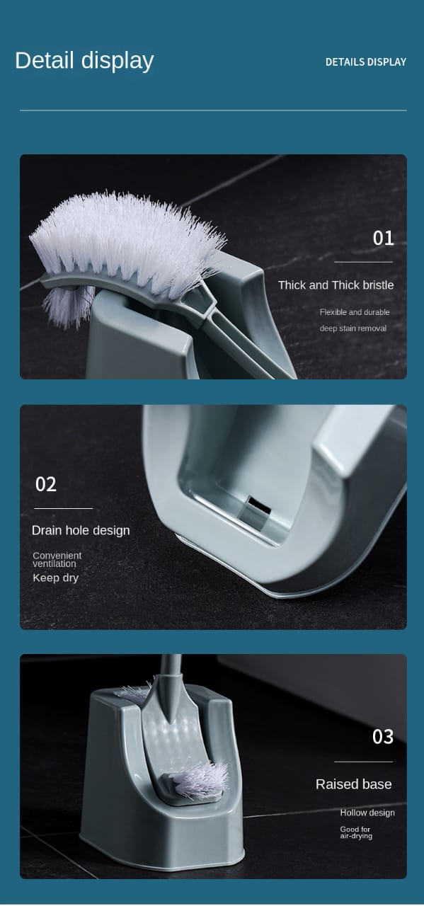 Toilet No Dead Corner Toilet Brush Set Cleaning Brush_3