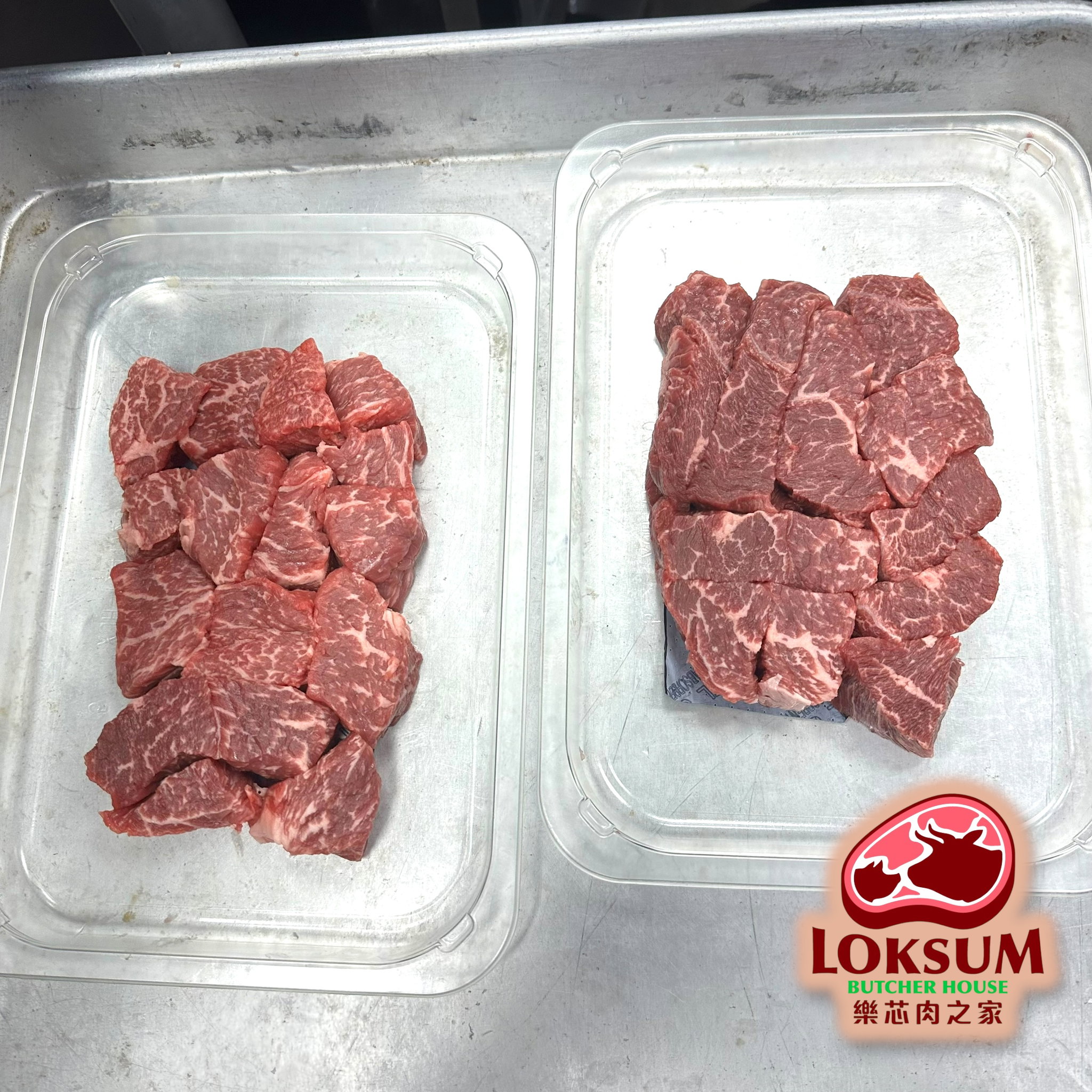 頂級韓國1++純種韓牛內側板肉牛粒 Premium Korean 1++ Beef Knuckle Cubes_1