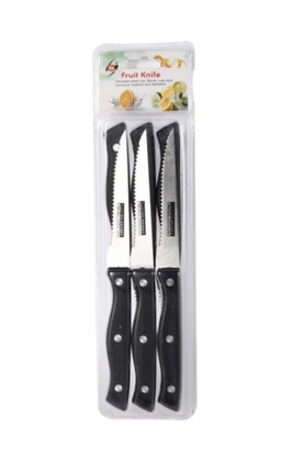 ⏯️ STAINLESS STEEL SERRATED STEAK KNIFE ..set of 6
