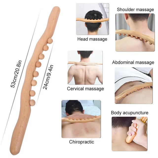 Wooden Gua Sha Stick Body Massage Tool _1