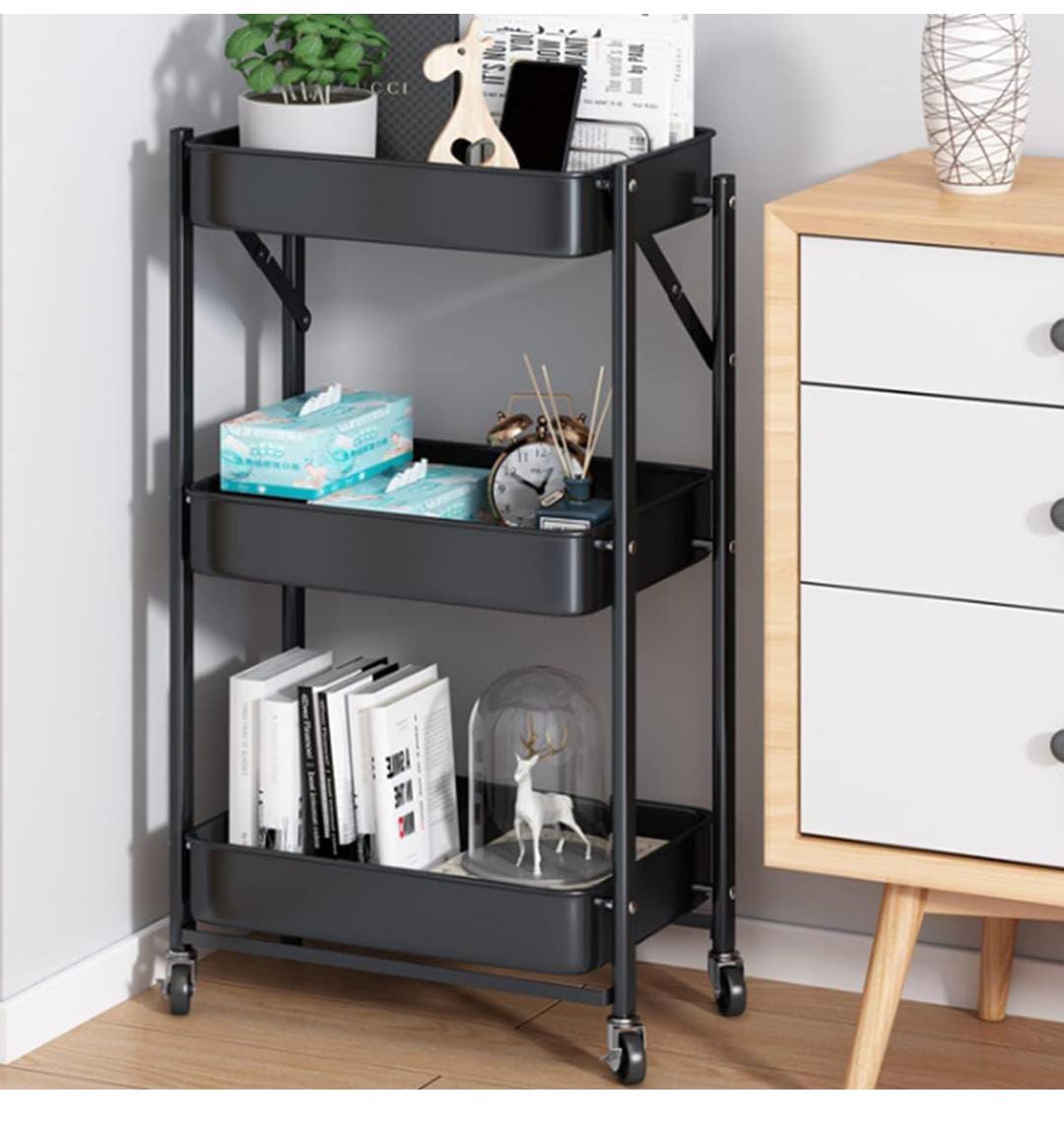 Metallic 3tier Storage organizer rack_1