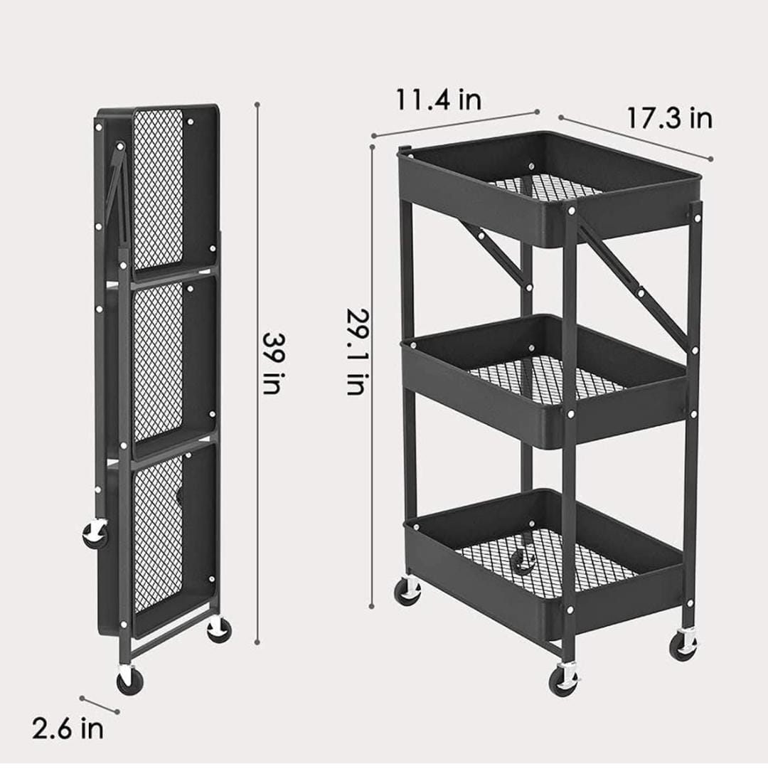 Metallic 3tier Storage organizer rack_2
