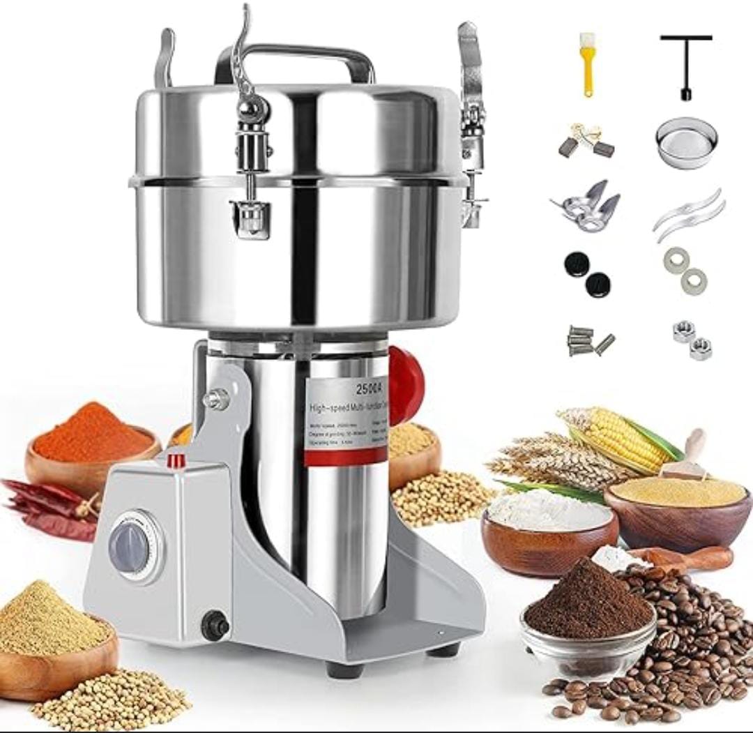 Electric Grain Grinder with 270°Swing  Open-Cover-Stop Design_2