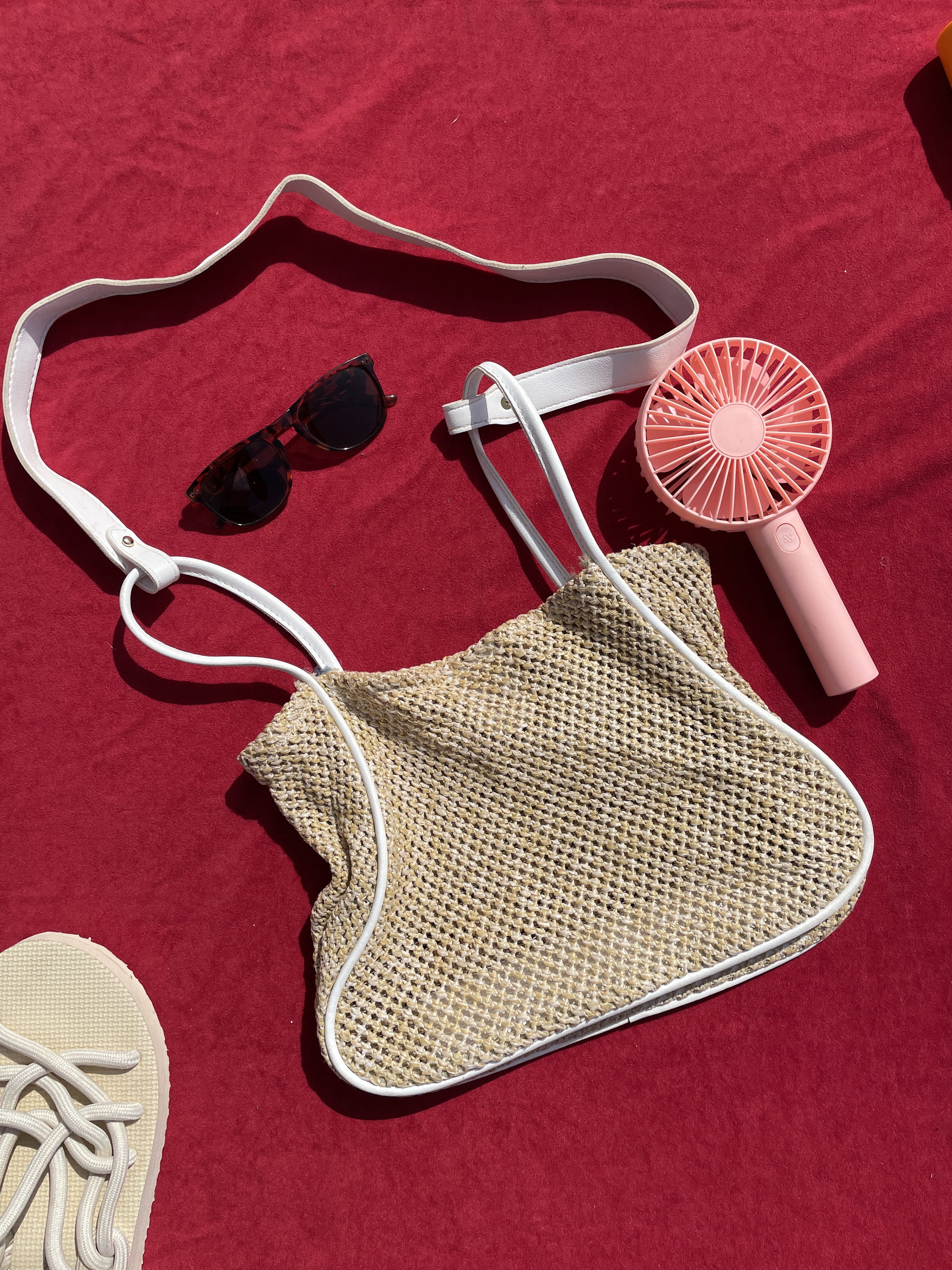 Shoulder bag paille blanc_0