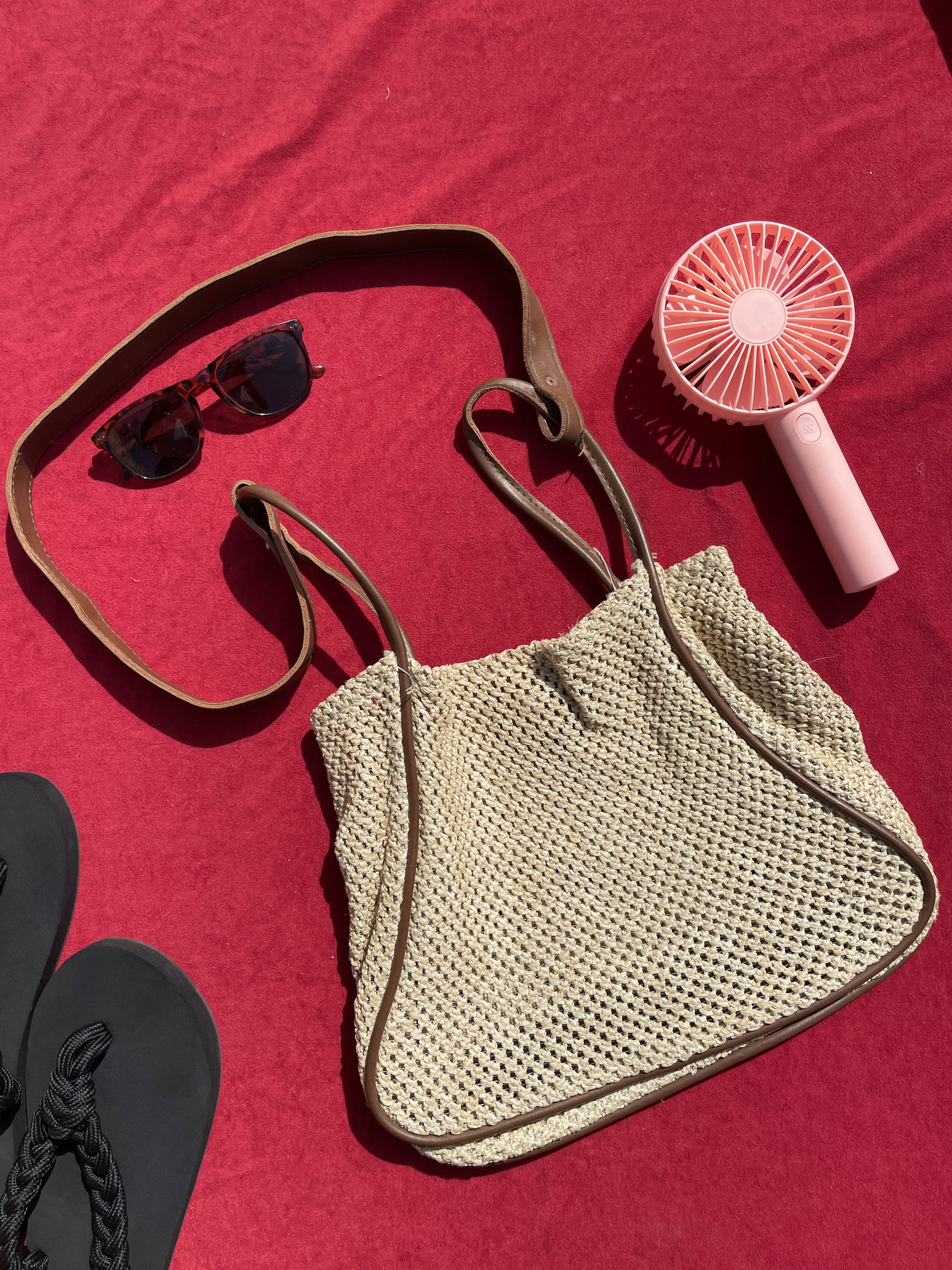 Shoulder bag paille marron _0