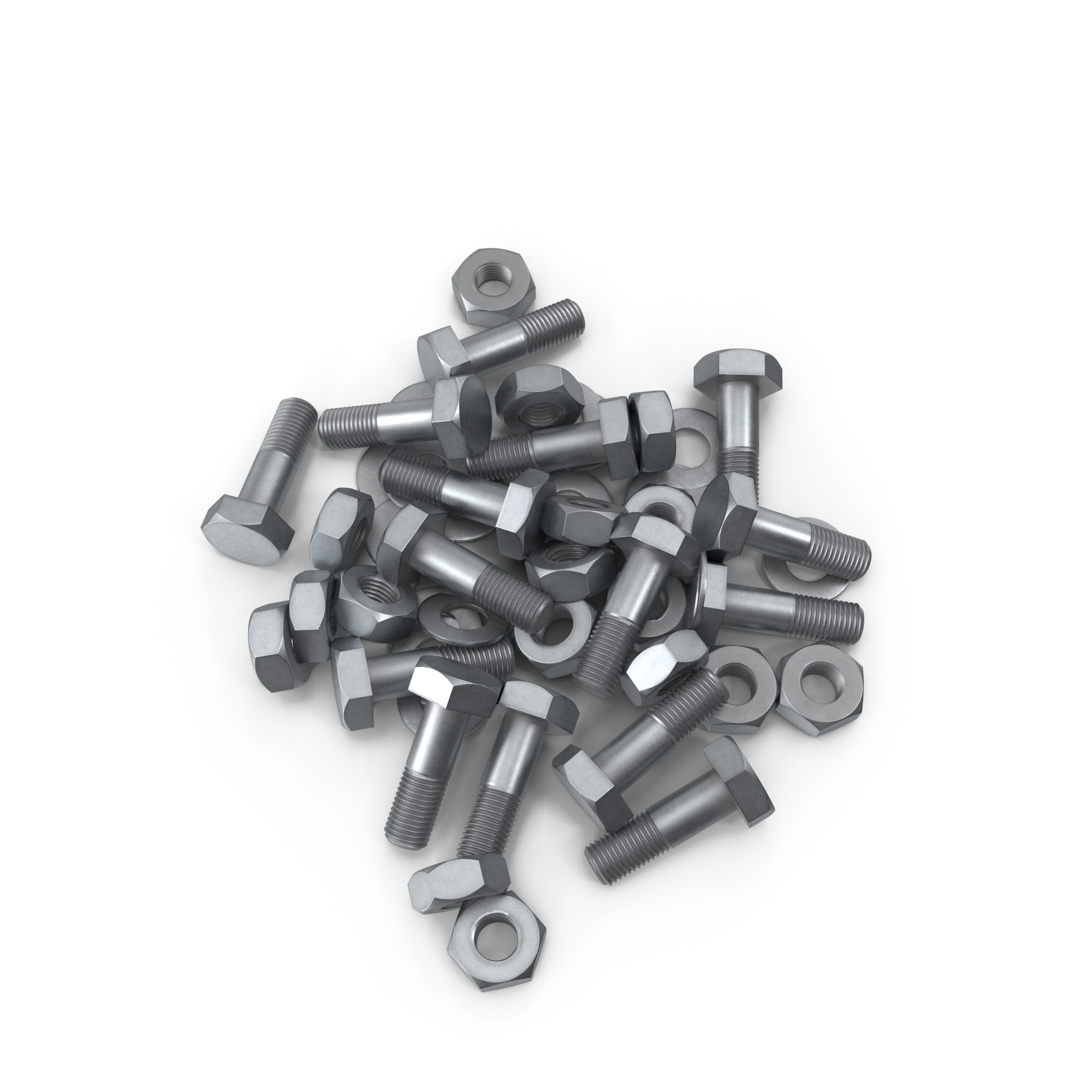 Galvanized Steel Bolts (Set of 50)