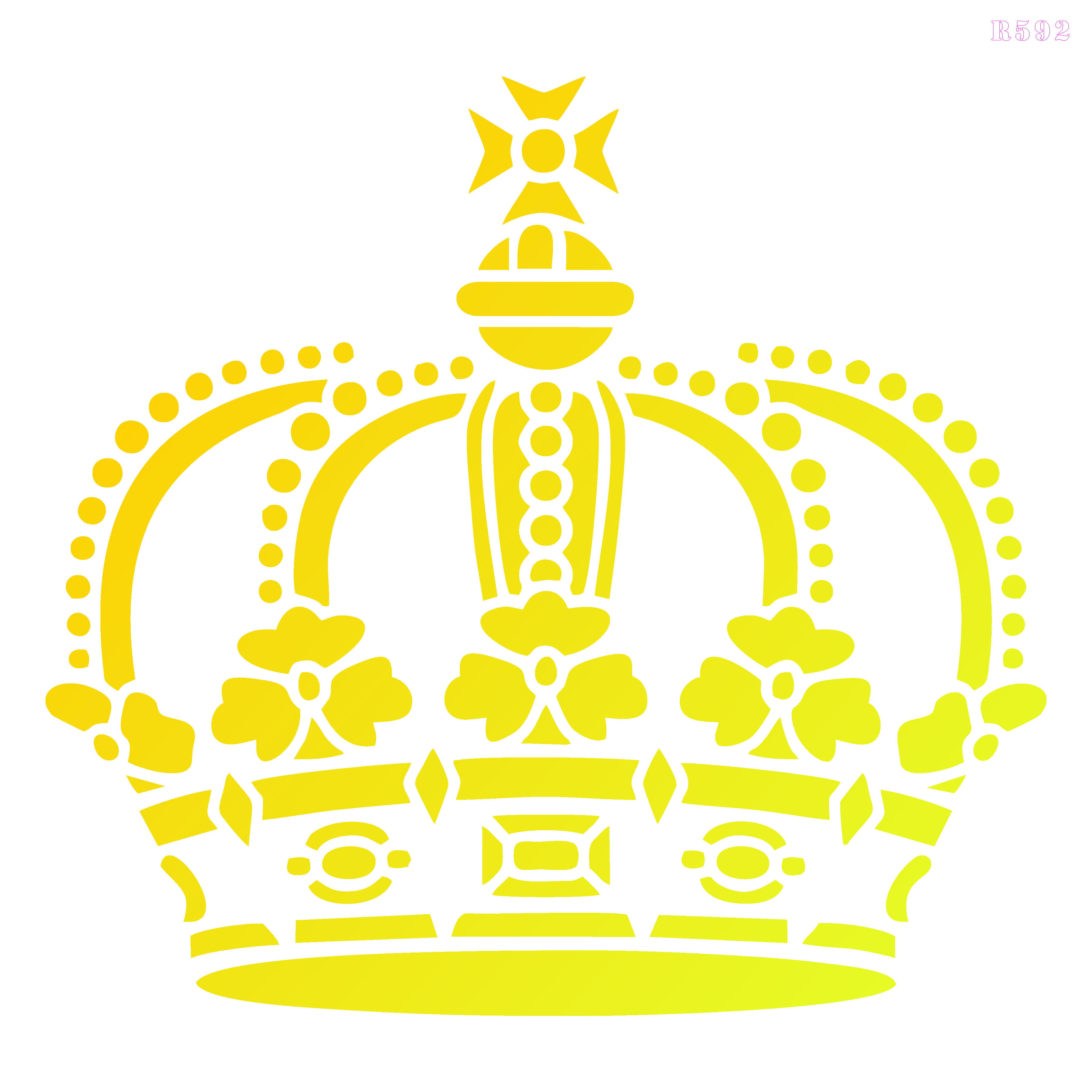 R592_Crown Wall Stencil