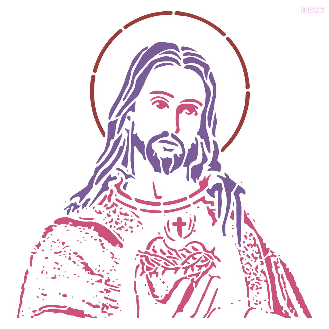 R607_Jesus Wall Stencil