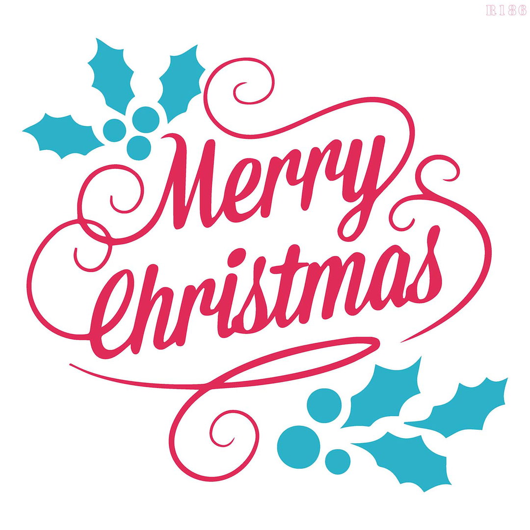 R186_Merry Christmas Wall Stencil
