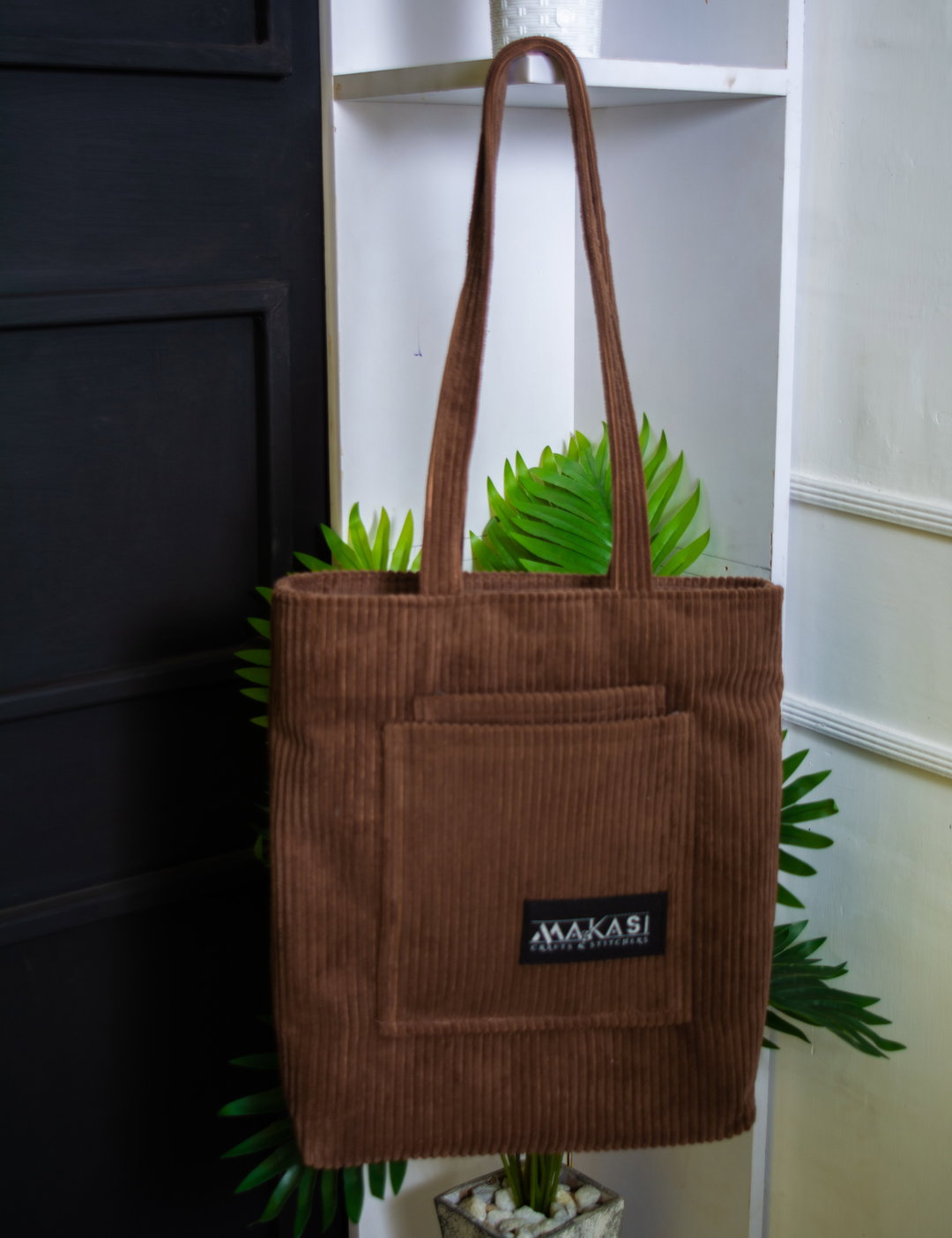 Corduroy tote bag 