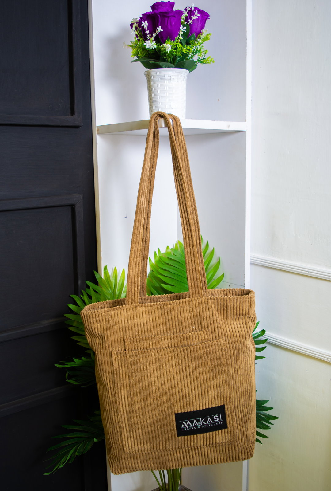 Corduroy tote bag 