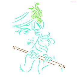 R394_Krishna Wall Stencil