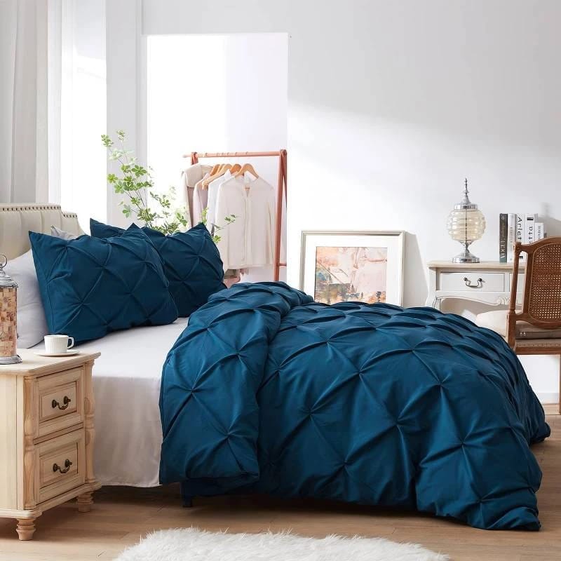Pinch Pleat Pintuck Duvet Cover set_2