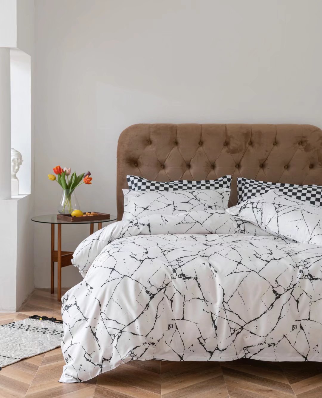 Luxury Nordic style Cotton Microfiber Duvet cover set_3