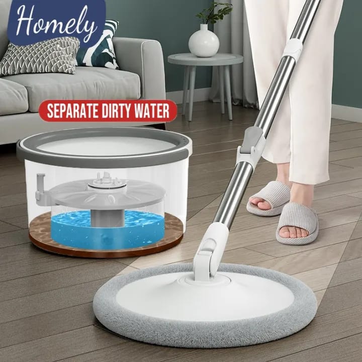 360⁰ Micro fiber spin mop with water separation bucket _0