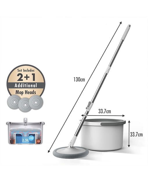 360⁰ Micro fiber spin mop with water separation bucket _2