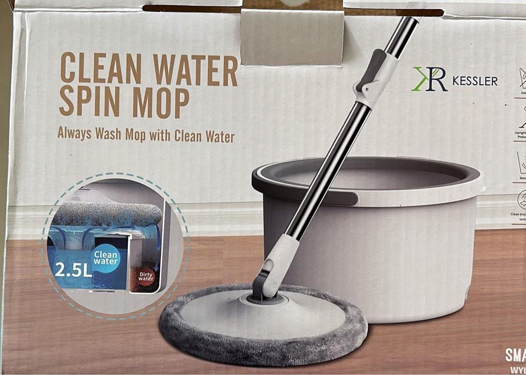 360⁰ Micro fiber spin mop with water separation bucket _1