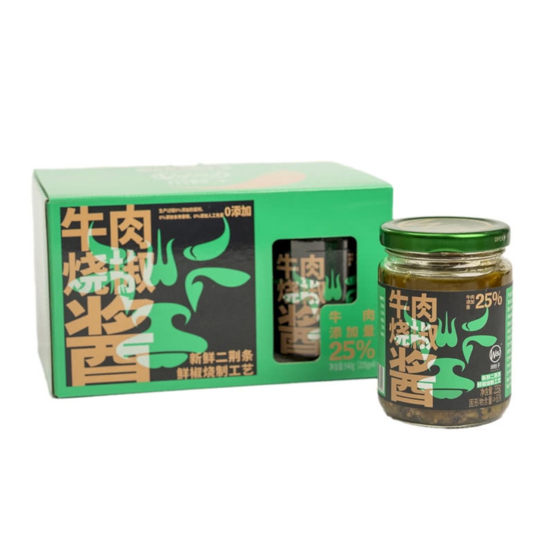 川娃子 牛肉烧椒酱(半固态复合调味 #*) 940g(235g*4)