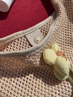 Shoulder bag raphia 