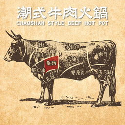 潮式牛肉火鍋-匙柄(澳洲牛板腱) Chaoshan Style Hotpot Sliced -  Chí Bǐng (Aussie Fed Angus Oyster Blade) 200g