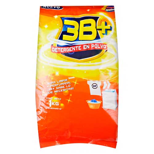 DETERGENTE EN POLVO 3B+ 1KG 