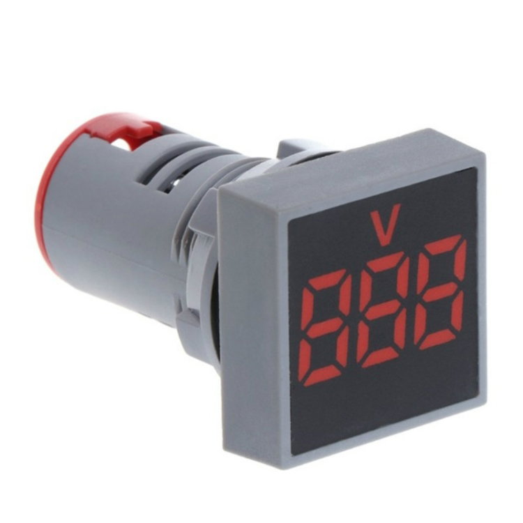 INDICADOR DE VOLTAJE AD101-22VMS ROJO AC20-500V MS-V CUADRADO AN_0