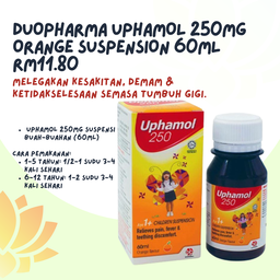 DUOPHARMA Uphamol 250mg Orange Suspension 60ml rm11.80