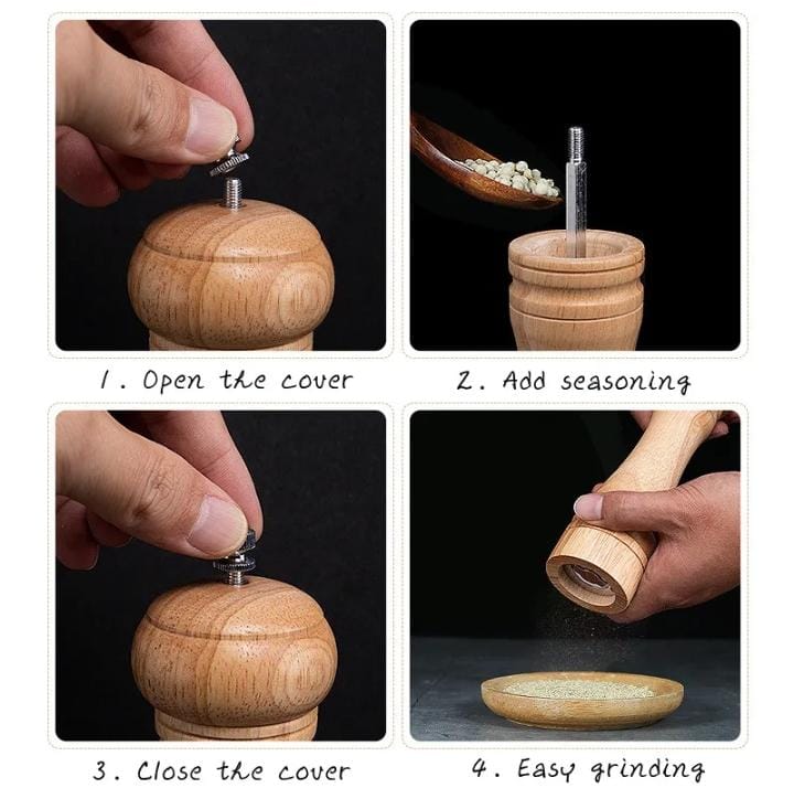 Solid wood pepper /spice grinder _1
