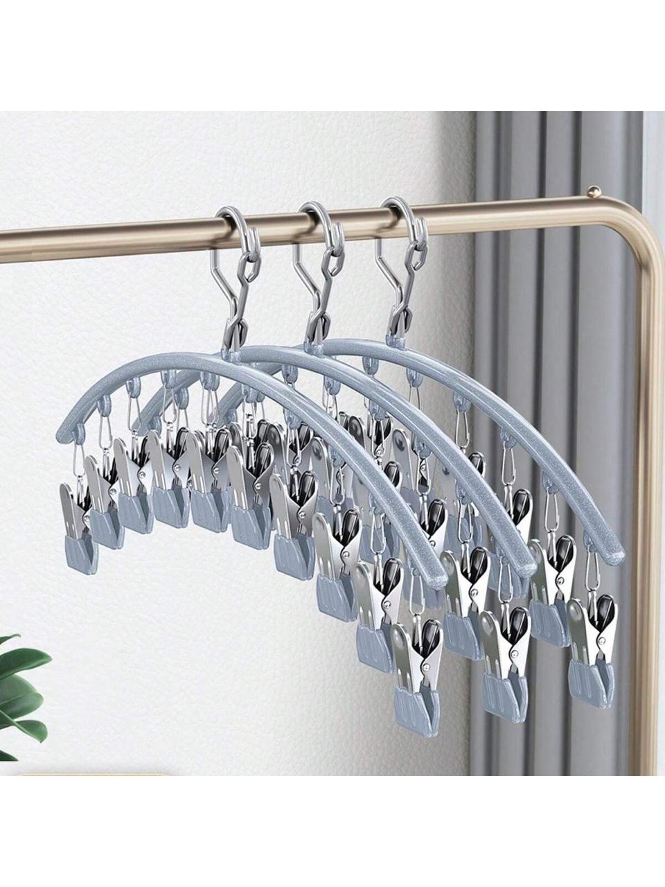10pegs stainless steel clothes drying hanger_2