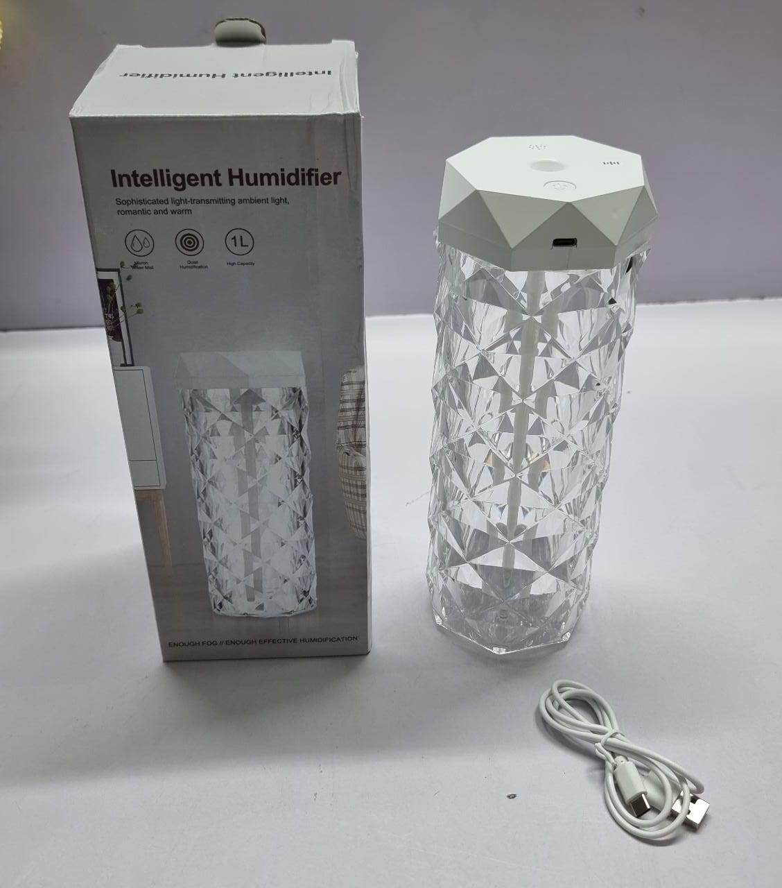 Acrylic high quality intelligent Humidifier  with dime lights_0