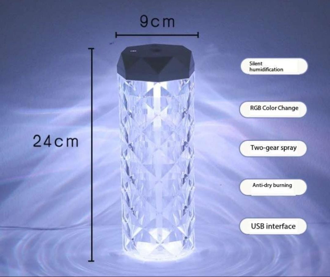Acrylic high quality intelligent Humidifier  with dime lights_1