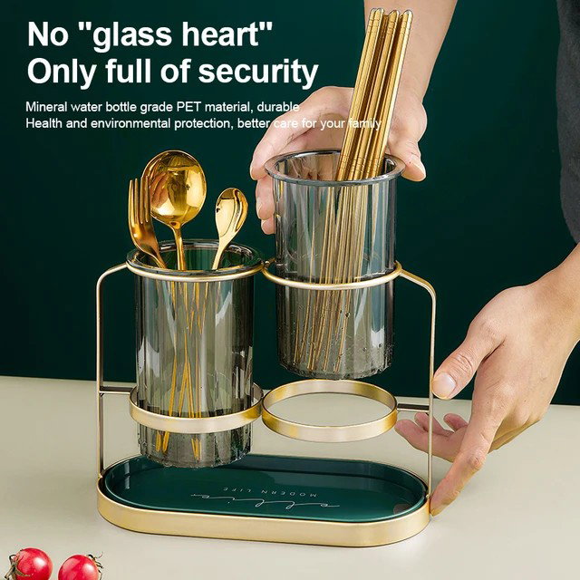 Multifunctional Cutlery Drain Rack