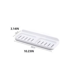 Wall-Mounted Self-Adhesive Bathroom Soap Dish Storage Organizer 