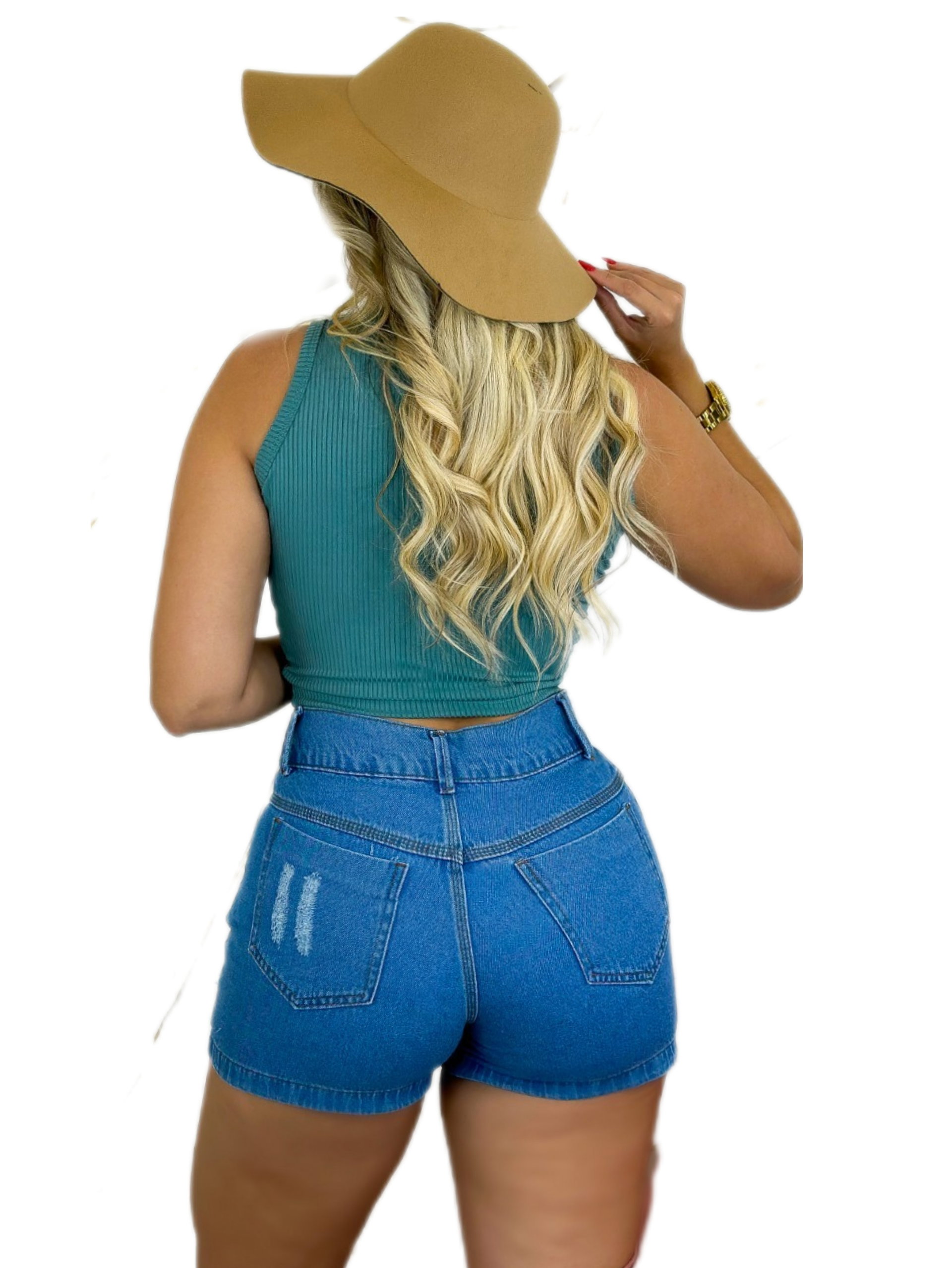 Conjunto de Short jeans & Blusinha _3
