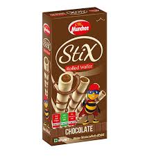 MUNCHEE STIX CHOCOLATE 55G (ROLLED WAFER STICKS)