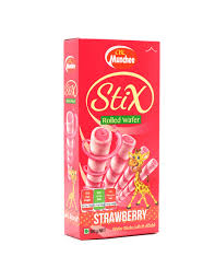 MUNCHEE STIX STRAWBERRY 55G (ROLLED WAFER STICKS)_0