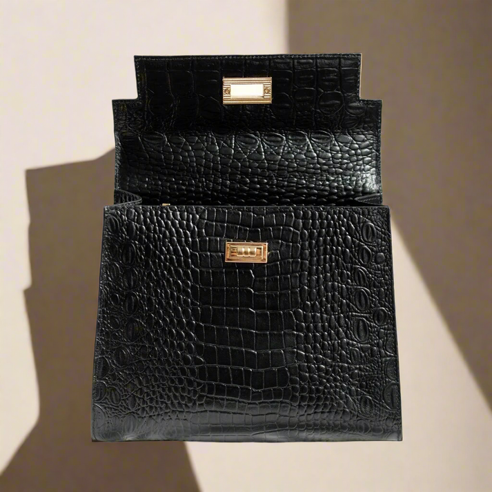 SHANIQUE - Agatha Genuine Cowhide Top Handle Women's Bags_4