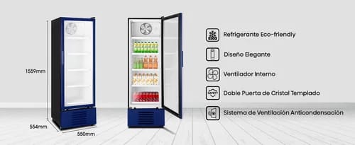 Refrigerador Hisense CVC494N3AWX 110V color azul marino_2