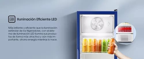 Refrigerador Hisense CVC494N3AWX 110V color azul marino_5