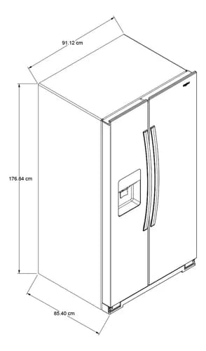 Refrigerador con freezer Whirlpool WD5620 color acero inoxidable con capacidad de 700L 127V_1