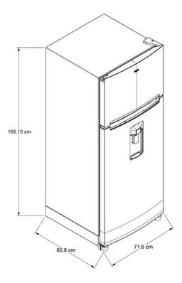 Refrigerador Whirlpool Top Mount 2 Puertas 470 L Color Duo tono