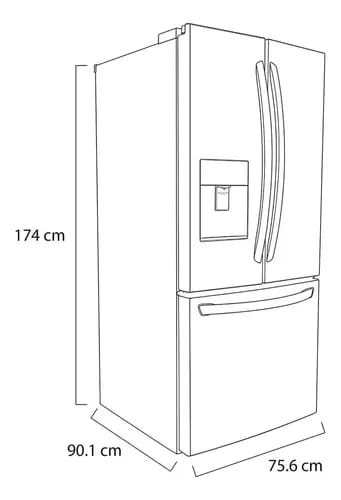 Refrigerador LG 22' French Door Dispensador De Agua Msi_3