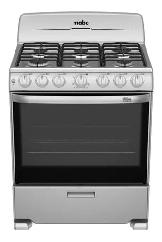Cocina Mabe ProfesionalEM7646BSIS1 color plateado con puerta con visor 127V