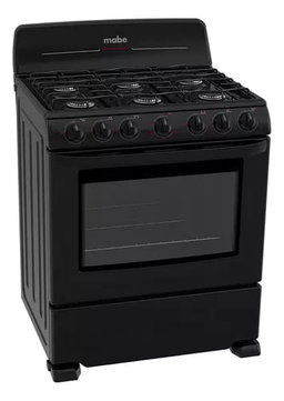 Cocina Mabe DiseñoEM7630BAP color negro con puerta con visor 127V
