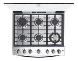 Estufa Xpert Flamma Al Piso Whirlpool 6 Quemadores Color Gris