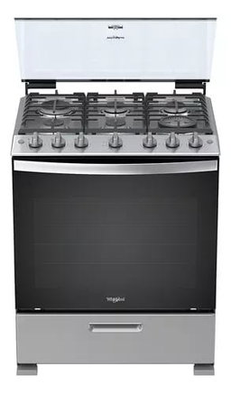 Estufa Xpert Flamma Al Piso Whirlpool 6 Quemadores Color Gris