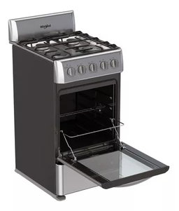 Estufa Al Piso 20 Whirlpool Xpert Flamma Wwr500s Silver Color Gris acero